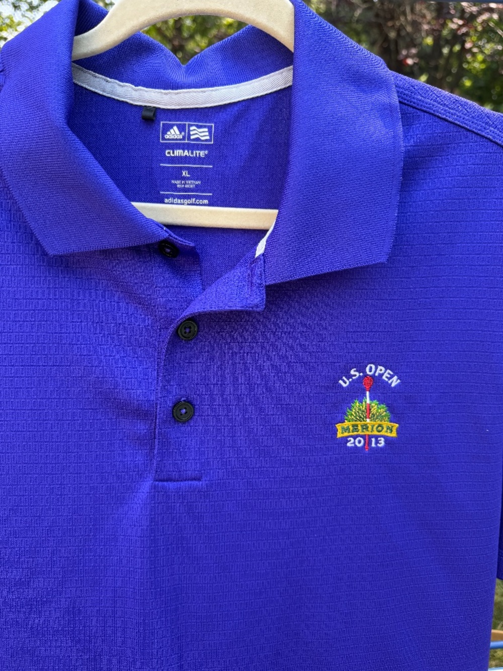 Adidas Merion Golf Club 2013 US Open XL Climalite Purple Polo Shirt